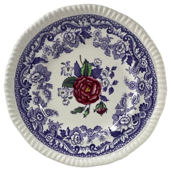 2 Spode Copeland Mayflower Bread & Butter Plates Floral Set 6.5” Made England - Picture 6 of 7